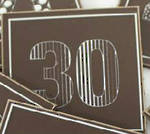 Birthday chocolates - designed and handmade in by Chocolates Are Us: 30th design chocolates - singles
