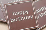 Birthday chocolates - designed and handmade in by Chocolates Are Us: Happy birthday design - singles