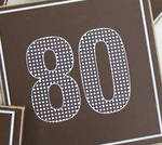 Birthday chocolates - designed and handmade in by Chocolates Are Us: 80th design chocolates - gift packs