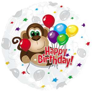 4½" Monkey Around Happy Birthday Balloon