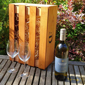 Gift Hampers Beverage: Gift Box - Gladstone Vineyard Sauvignon Blanc +/- Glasses