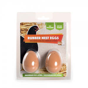 Accessories: Solid Rubber Nest Eggs Brown 2 pack