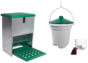 Feeder Drinker Combos: Feed-o-Matic 12kg Feeder + Drink-o-Matic Nipple Drinker 12L Combo