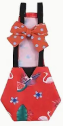 Accessories: Chicken Diaper Red with Flamingo