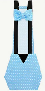 Accessories: Chicken Diaper Blue Polka Dot