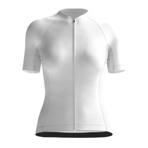Cycling: White bike pattern race cut jersey - Pre Order - Special Intro Pricing