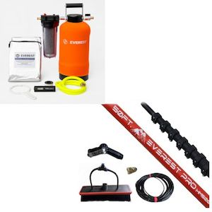 Window Cleaning: Everest Pro 50 Premium Cf Pole Kit + Everest 10l Pure Water Tank W/ Resin