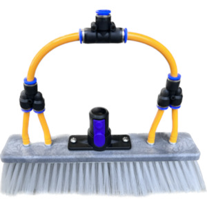 Poles, Hoses, Brushes Etc: Ova8 Hybrid Boar & Dupont Dual Trim Bristle 26cm/11in Brush 4 Jets