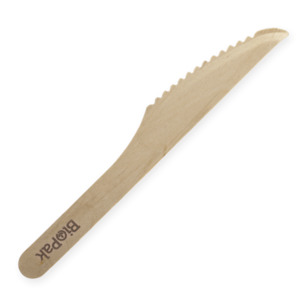 Biopak 16cm Coated Wood Knife 1000s