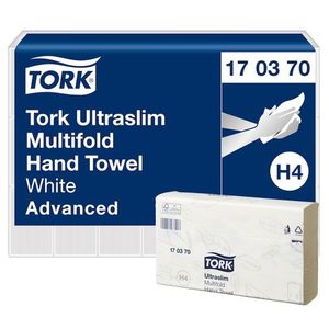 Tork H4 Advanced U/slim I/fold White 1 Ply Paper Towel 150s X 20