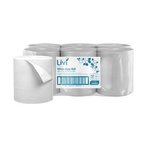 Consumables: Livi 3451 Essentials White 2 Ply Automatic Easy Roll Towel 160m X 21cm X 6s
