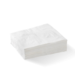 Consumables: Biopak 1/4 Fold 1ply Lunch Napkins White 500s