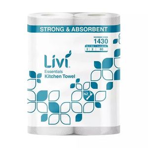 Consumables: Livi 1430 Commercial White 2 Ply Kitchen Paper Towel 2s