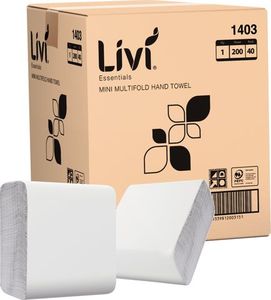 Consumables: Livi 1403 Essentials Mini 1 Ply Multifold Paper Towel 200 X 40