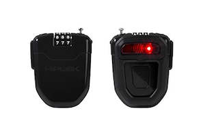 HIPLOK FLX  ALL BLACK  1m RETRACTABLE COMBI LOCK + LIGHT