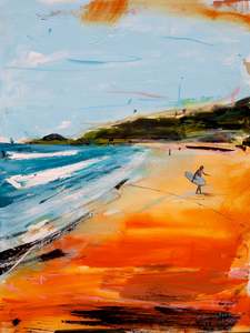 Products: Surfer at Pakiri - Christian Nicolson Art