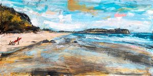 Products: The Morning Surf Crew at Hot Water Beach - Christian Nicolson Art