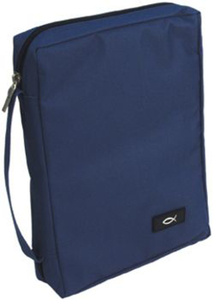Bible Covers: Case Value Large: Polyester - Coronet Blue. Christian Resource Centre