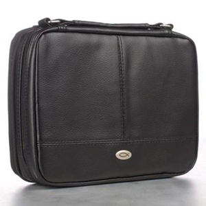 Bible Covers: Two-Fold Organizer LuxLeather, Black, XL by Christian Art. Christian Resource Centre