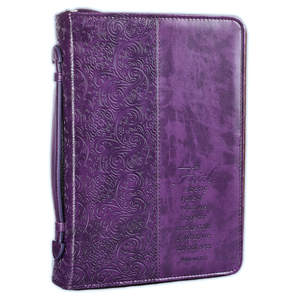 Bible Case Faith Purple LuxLeather Large. Christian Resource Centre