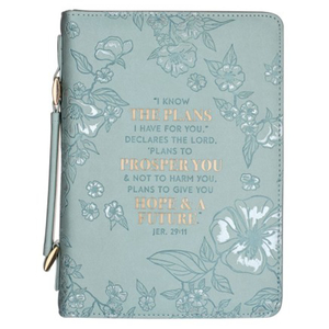 Bible Covers: Bible Case Large Green Flowers The Plans. Christian Resource Centre