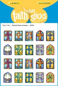 Stained Glass Crosses, Faith that Sticks. Six sheets, 20 stickers per sheet; 120&hellip;