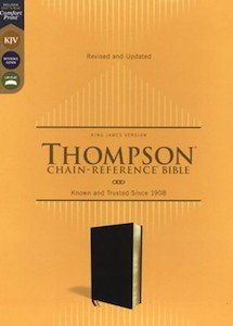KJV Thompson Chain-Reference Bible Black European bonded leather Print size: 9.5&hellip;