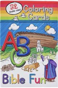 Children: ABC Bible Fun Colouring Cards for Kids 52 cards