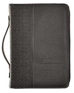 Guidance Black Faux Leather Classic Bible Cover large - Proverbs 3:6