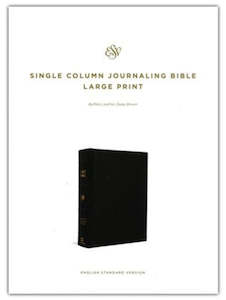 ESV Single Column Journaling Bible Large Print deep brown buffalo leather 9.5-point type