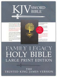 Family: KJV Family Legacy Holy Bible Large Print 1611 Version Black Ultrasoft 12 point font