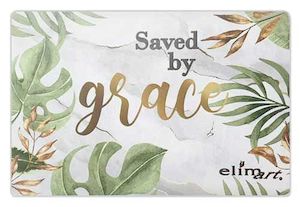 Saved by Grace - Floor Mat Size: 59.5 (L) x 39 (H) cm