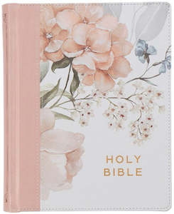 KJV Note-taking Bible Pink Floral Printed Faux Leather Hardcover 8.65 point font