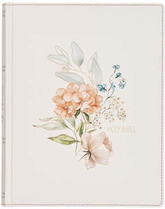 Kjv: KJV Note-taking Bible Large Print White Floral Faux Leather Hardcover 10.8 point font