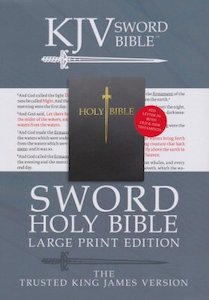 KJV Sword Large Print Bible 1611 version black ultrasoft 12 point font