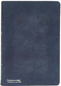 CSB (in)courage Devotional Bible navy genuine leather 9 point font