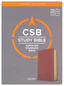 CSB Study Bible Personal Size Digital Study Edition Burnt sienna leathertouch 8 point font