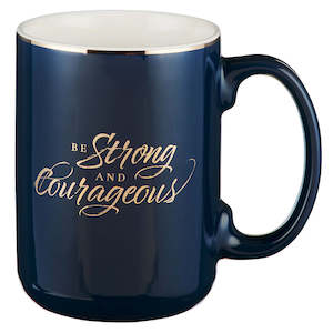 Be Strong and Courageous Navy Ceramic Coffee Mug - Joshua 1:9 *THIS CERAMIC MUG &hellip;