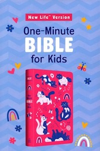 NLV One Minute Bible for Kids Girls Cover dicarta flexible Ages 8-12. 9 point font
