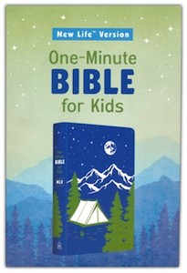 NLV One Minute Bible for Kids Boys Cover dicarta flexible. 9 point font. Ages 8-12