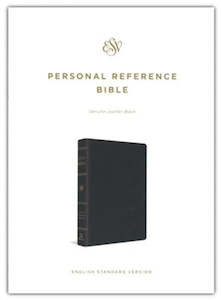 Esv: ESV Personal Reference Bible black genuine leather 8 point font