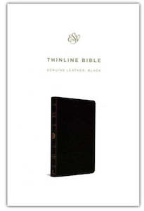 Esv: ESV Thinline Bible black genuine leather 8 font size