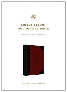 ESV Single Column Journaling Bible Brown Cordovan Portfolio Design TruTone 8 Point Font