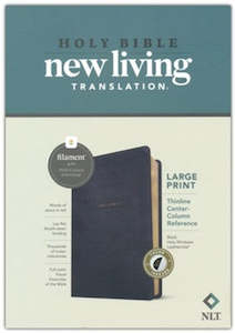 NLT Large Print Thinline Centre Column Reference Bible Filament Enabled Black Ho&hellip;
