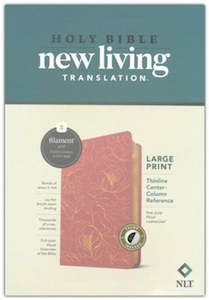 NLT Large Print Thinline Centre Column Reference Bible Filament Enabled Pink Gol&hellip;