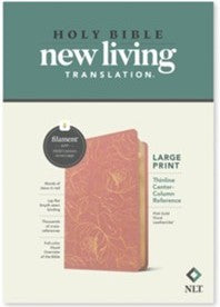 NLT Large Print Thinline Centre Column Reference Bible Filament Enabled Pink Gol&hellip;