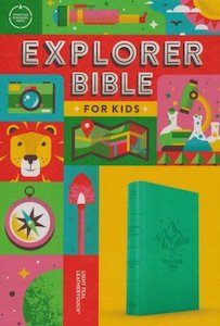 CSB Explorer Bible for Kids light teal leathertouch 9.5 point font Ages 7-12