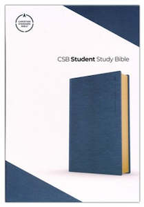 CSB Student Study Bible Navy Leathertouch. 8 point font