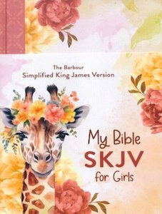 My Bible SKJV for Girls floral giraffe hardcover Ages 8-12