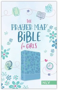 NLV Prayer Map Bible for Girls sky blue shimmer flexilbe dicarta. Ages 8-12